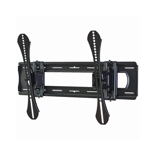 Tilt TV Mount, Plastic/Steel, Black, Wall Mounting, For: 42 to 90 in Flat-Panel TVs Weighing Up to 125 lb