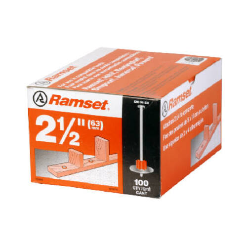 Ramset 00809 PIN DRIVE W/WSHER B100 2-1/2IN - pack of 100