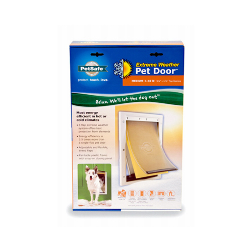 PetSafe PPA00-10985 Extreme Weather Pet Door, Plastic