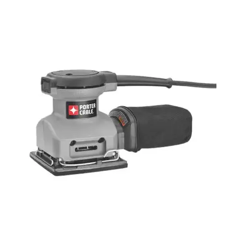 Porter-Cable 380 Orbit Finishing Sander, 2 A, 4-1/4 x 4-1/2 in Pad/Disc, Includes: Sander, Paper Punch