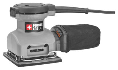 Porter-Cable 380 Orbit Finishing Sander, 2 A, 4-1/4 x 4-1/2 in Pad/Disc, Includes: Sander, Paper Punch