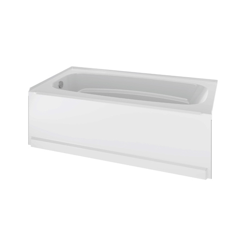 Classic 400 Series Shower Bathtub, 70 gal Capacity, 60 in L, 32-1/2 in W, 18 in H, Procrylic Acrylic, White