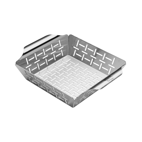 Grilling Basket, Deluxe, Stainless Steel, Silver