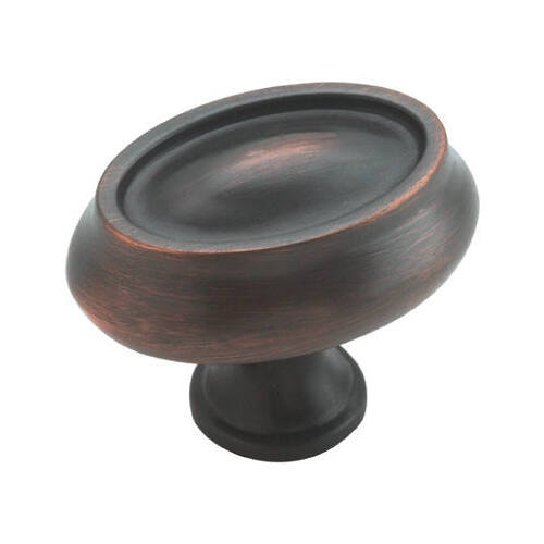 Manor Transitional Round Cabinet Knob For Kitchen And Cabinet Hardware 1 1/2" Length Oil Rubbed Bronze