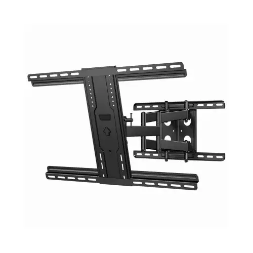 Full-Motion TV Mount, Steel, Black, Wall Mounting