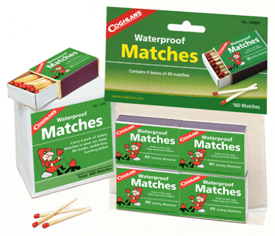 Coghlan's 940BP Waterproof Matches, 40-Stick, Wood Stick - pack of 4