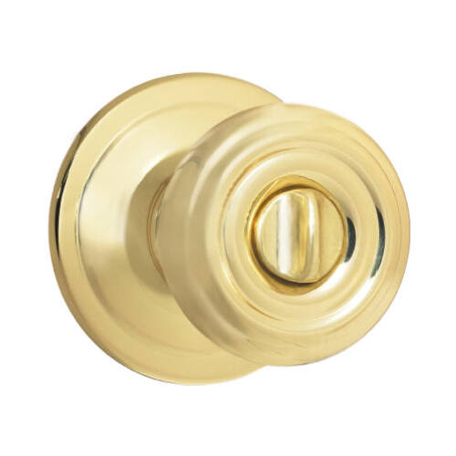 Signature Series Privacy Door Knob, Polished Brass