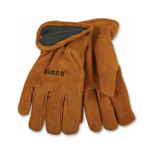 Heatkeep 50RL-XL High-Durability Driver Gloves, Men's, XL, 5 in L, Keystone Thumb, Easy-On Cuff, Cowhide Leather, Brown