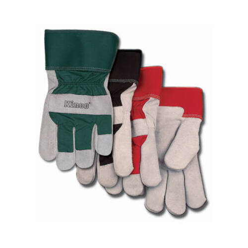 Protective Gloves, Men's, M, Wing Thumb, Black/Green Pair