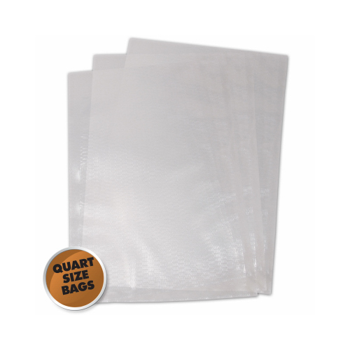 Weston 30-0101-W Vacuum Seal Bag, Plastic, Clear - pack of 100