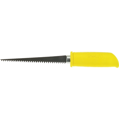 Stanley 15-556X Wallboard Saw, 6 in L Blade, Steel Blade, 8 TPI, Ergonomical, Cushion Grip Handle, Plastic/Rubber Handle