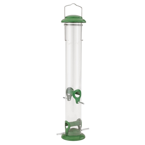 Stokes Select 38178 Wild Bird Feeder, 19 in H, 1.2 qt, Metal, Green, Polyester Powder-Coated