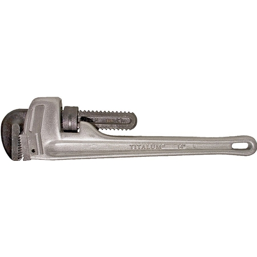 0 Pipe Wrench, 2 in Jaw, 14 in L, Straight Jaw, Aluminum, Epoxy-Coated