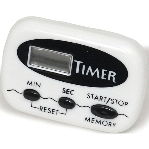 Timer, Digital Display, 1 sec to 99 min, White