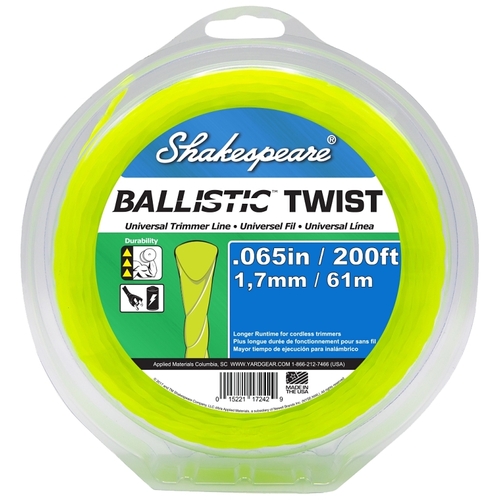 Ballistic Trimmer Twist Line, 0.065 in Dia, 200 ft L