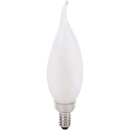Natural LED Bulb, Decorative, B10 Bent Tip Lamp, 60 W Equivalent, E12 Lamp Base, Dimmable, Frosted - pack of 2