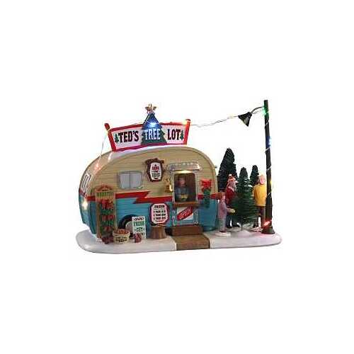 Lemax 04746 Ted's Tree Lot Figurine, Battery Operated, 4.5 V