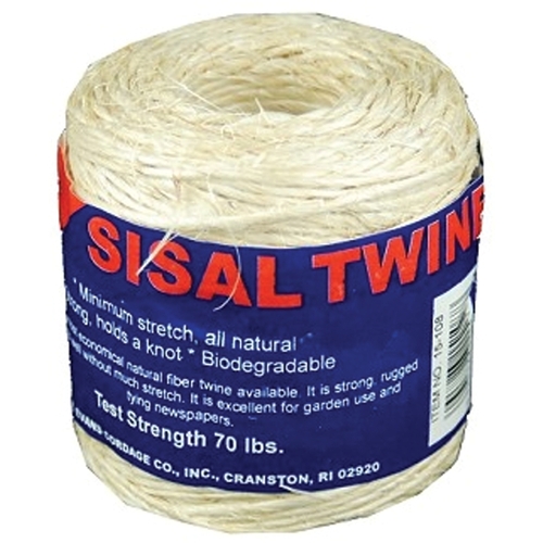 2-Ply Twine, 300 ft L, Sisal, Natural
