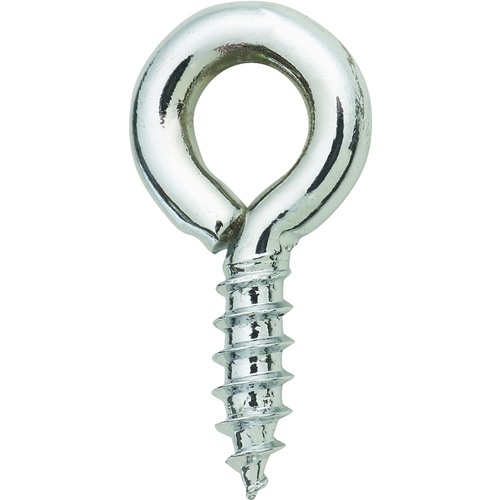 Screw Eye, 3/4 in L Thread, 2-1/2 in OAL, Steel, Zinc - pack of 5