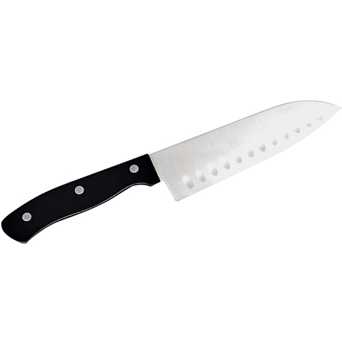 SELECT Series Santoku Knife, 6-1/2 in L Blade, Stainless Steel Blade, POM Handle, Black Handle