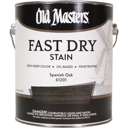 Old Masters 61201 Fast Dry Stain, Spanish Oak, Liquid, 1 gal