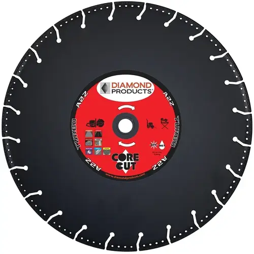 Diamond 21571 Circular Saw Blade, 14 in Dia, 1 in Arbor, 24-Teeth, Diamond Cutting Edge