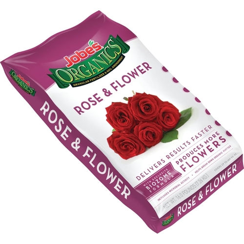 Rose and Flower Organic Plant Food Fertilizer with Biozome, 16 lb, Granular, 3-4-3 N-P-K Ratio
