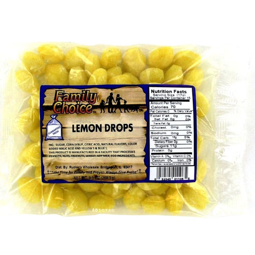 Family Choice 1106-XCP12 Lemon Drop Candy, 1.5 oz - pack of 12