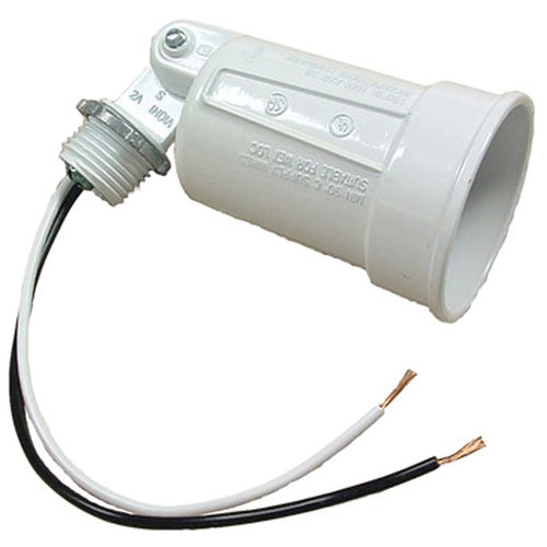 Lamp Holder, 120 V, 75 to 150 W, White