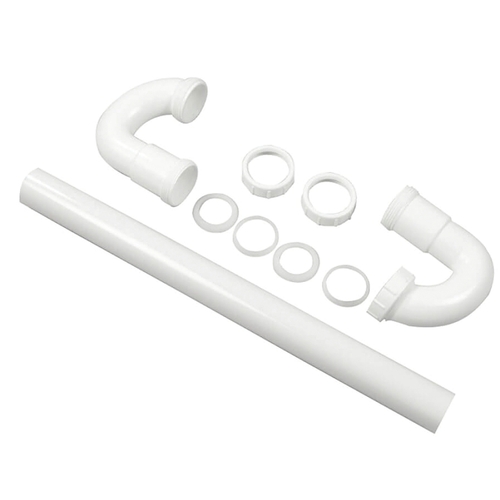 S-Trap, 1-1/2 in, Slip, Plastic, White