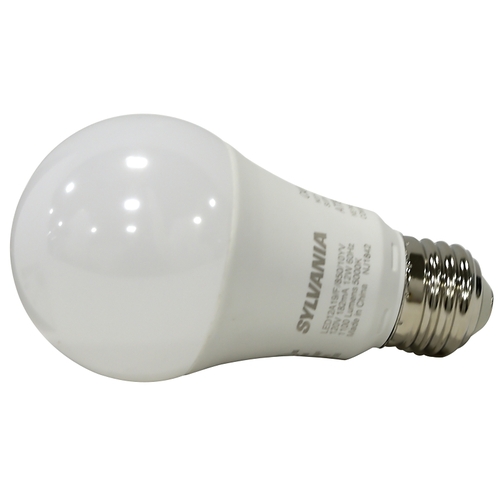 LED Light Bulb, General Purpose, A19 Lamp, 75 W Equivalent, E26 Lamp Base, Frosted, White Light