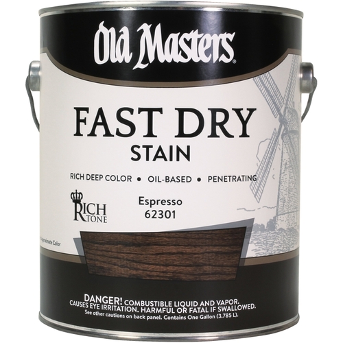 Old Masters 62301 Fast Dry Stain, Espresso, Liquid, 1 gal
