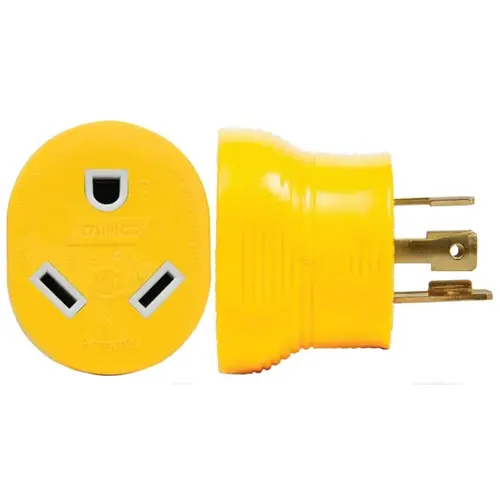 PowerGrip 55338 Adapter, 30 A Female, 30 A Male, 125 V, Male, Female Yellow