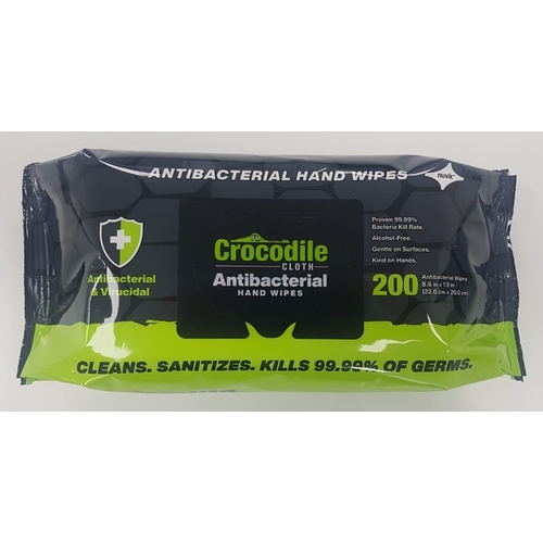 Crocodile Cloth 6102 Hand Wipes, 8.7 in L, 7.9 in W - pack of 200