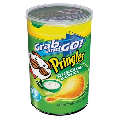 Pringles 571860-XCP12 84560 Potato Chips, Onion, Sour Cream Flavor, 2.5 oz Can - pack of 12