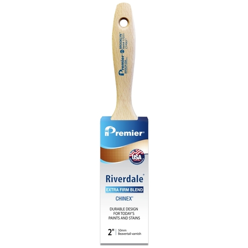 Riverdale Paint Brush, 2 in W, Beavertail Varnish Brush, 2-11/16 in L Bristle, Chinex Bristle