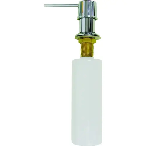 Soap Dispenser, 10 oz Capacity, Metal/Plastic, Silver