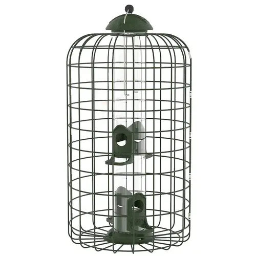 Wild Bird Feeder, 17-13/16 in H, 1.1 qt, Black, Hanging Mounting