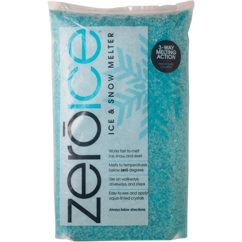Zero Ice Ice Melter, Granular, Aqua/White, 10 lb Bag - pack of 4