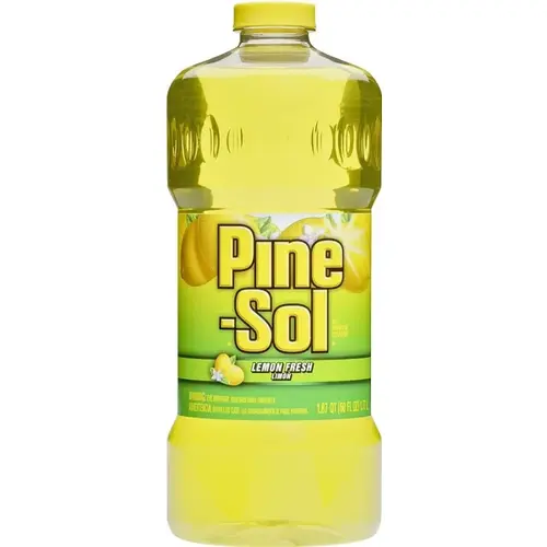 Pine-Sol 40239 All-Purpose Cleaner, 60 oz Bottle, Liquid, Fresh Lemon, Yellow