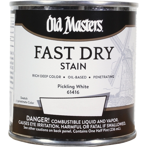 Fast Dry Stain, Pickling White, Liquid, 1/2 pt