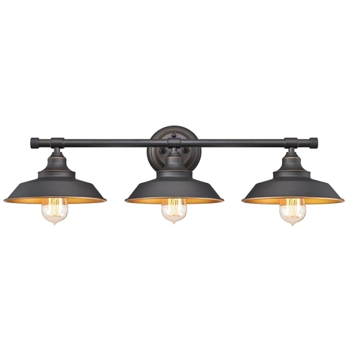 00 Indoor Wall Light Fixture, 3-Lamp, Metal Fixture, Bronze Fixture, Oil-Rubbed Bronze Fixture