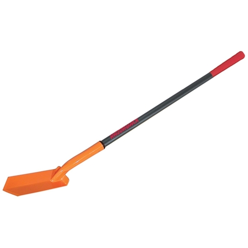 Trenching Shovel, 4 in W Blade, Steel Blade, Fiberglass Handle, Extra Long Handle, 43 in L Handle