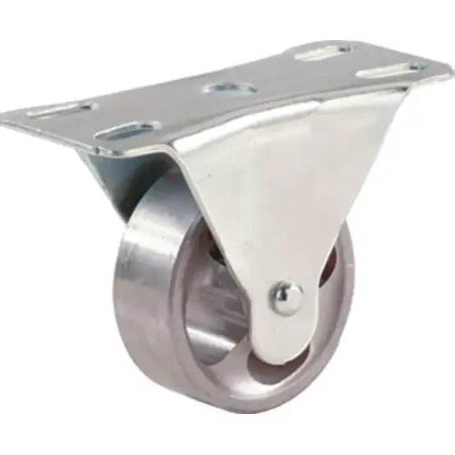 Rigid Caster, 2 in Dia Wheel, 3/4 in W Wheel, Cast Iron Wheel, 125 lb