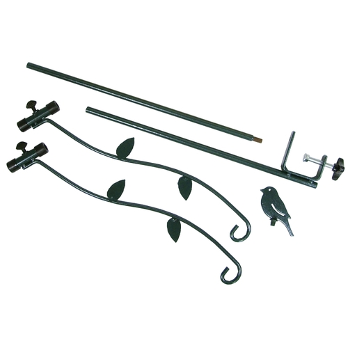 Stokes Select 38099 Hanger Deck Kit, Weatherproof, Solid Steel, Black, Powder-Coated, For: Bird Feeder