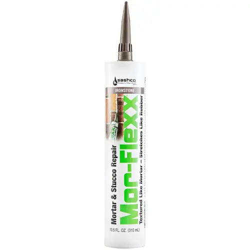 MorFlexx 15030 Mortar and Stucco Repair, Ironstone, Viscous Paste, 10.5 oz Cartridge