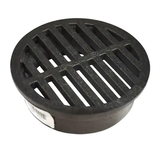 DrainTech 11/0440SDB 0440SDB Drop-In Drain Grate, 4-9/16 in Dia, Round, Polyethylene, Black