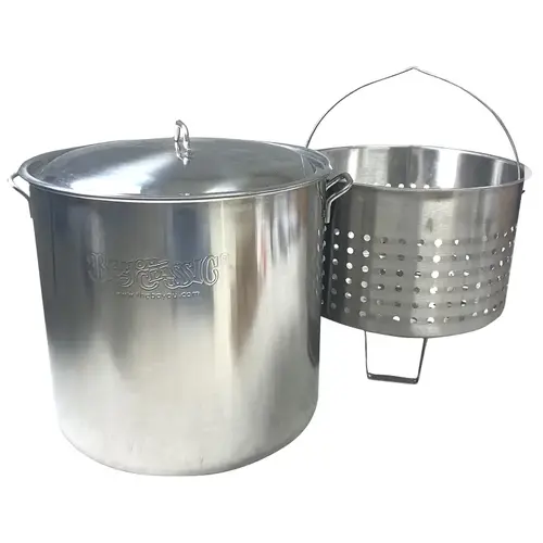 Bayou Classic 1192 STOCKPOT SS W/STM/BL BSKT 82QT