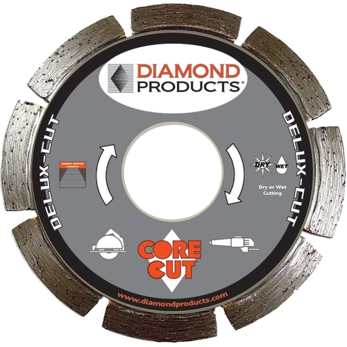 Diamond 20966 Circular Saw Blade, 4 in Dia, 7/8 in Arbor, 6-Teeth, Diamond Cutting Edge