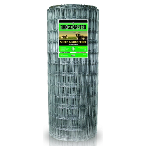 Rangemaster 6964 Sheep and Goat Fence, 100 ft L, 48 in H, 4 x 4 in Mesh, 13 Gauge, Zinc